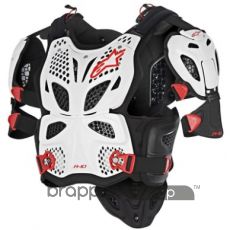 Alpinestars A-10 Full Chest Protector - White Black Red - XL/2XL