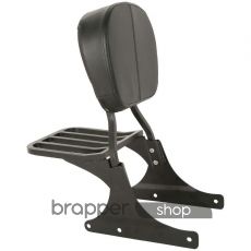 Low Backrest Sissy Bar W/Luggage Rack For Harley Softail '84-'17 FLSTF/FLSTC/FXSTB
