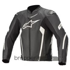 Alpinestars Faster V2 Airflow Leather Jacket Black/White - 50