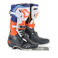 Alpinestars TECH 10 Boots - Blue Orange Gray Black - 10