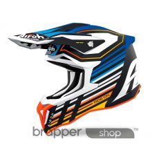 Airoh Strycker Shaded Carbon Helmet Blue Matt - M