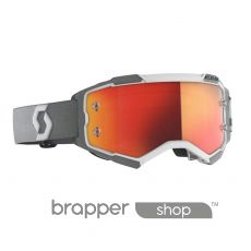 Scott Fury Chrome Motocross Goggles White/Grey/Orange