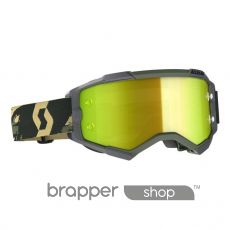 Scott Fury Chrome Motocross Goggles Camo Kaki / Yellow