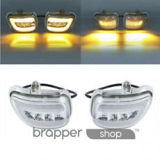 Front LED Signals Honda Goldwing '01-'17 Clear Lens