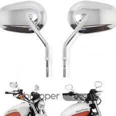 Chrome Side Mirrors For Harley Heritage, Softail, Dyna, Street