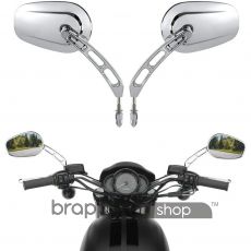 SLRS Side Mirrors Chrome For Harley Softail, Springer, Heritage, Classic