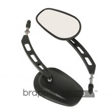 SLRS Side Mirrors Black For Harley Sportster, Road King, Ultra Glide, XR1200