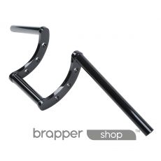 Z-Bar Drag Black Handlebar For Harley, Honda, Choppers, Custom, Indian, Bobber