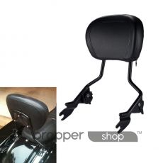 Matte Black Detachable Backrest Sissy Bar For Harley Touring, Road King FLHR '09-'18